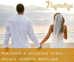 mariages à Accokeek Acres (Prince George's, Maryland)