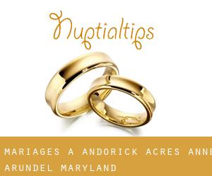mariages à Andorick Acres (Anne Arundel, Maryland)