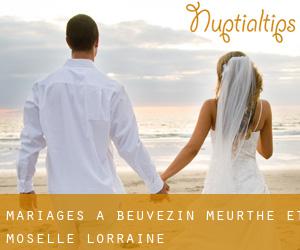 mariages à Beuvezin (Meurthe-et-Moselle, Lorraine)