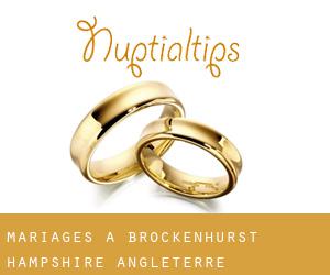 mariages à Brockenhurst (Hampshire, Angleterre)