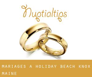 mariages à Holiday Beach (Knox, Maine)